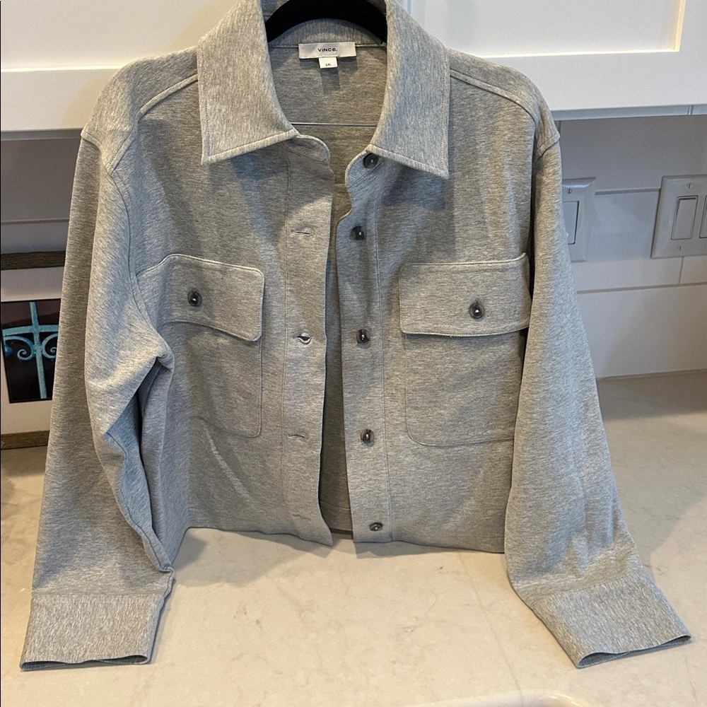 Vince Light Gray Shirt Jacket